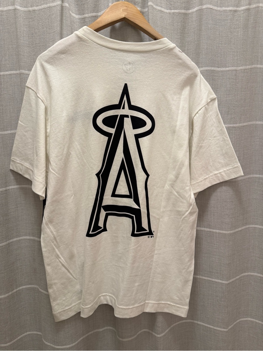 47 White T-Shirt with Black Angels A Logo